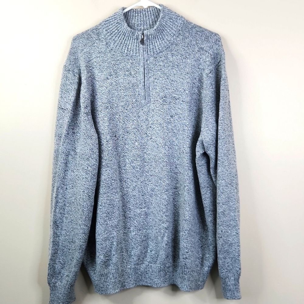 Croft & Barrow Mens Long Sleeve 1/4 Zip Mock Neck Pullover Sweater XXL